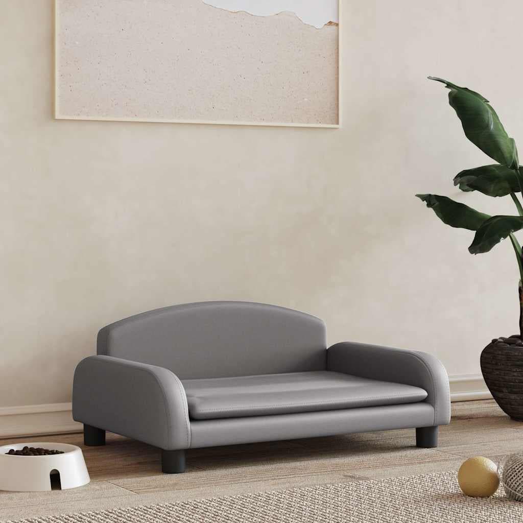 Lettino per Cani Grigio 70x45x30 cm in Similpelle — miniatura 1 di 6
