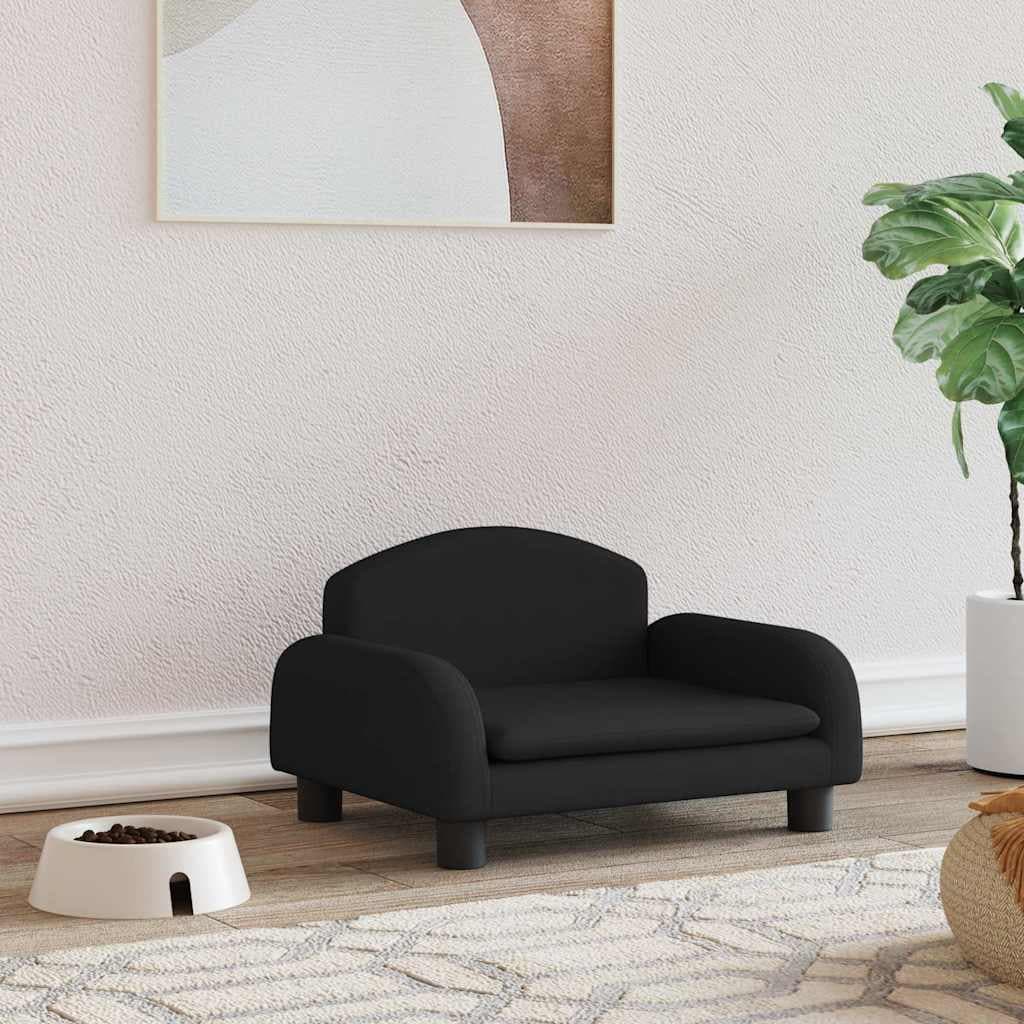 Lettino per Cani Nero 50x40x30 cm in Tessuto — miniatura 1 di 6