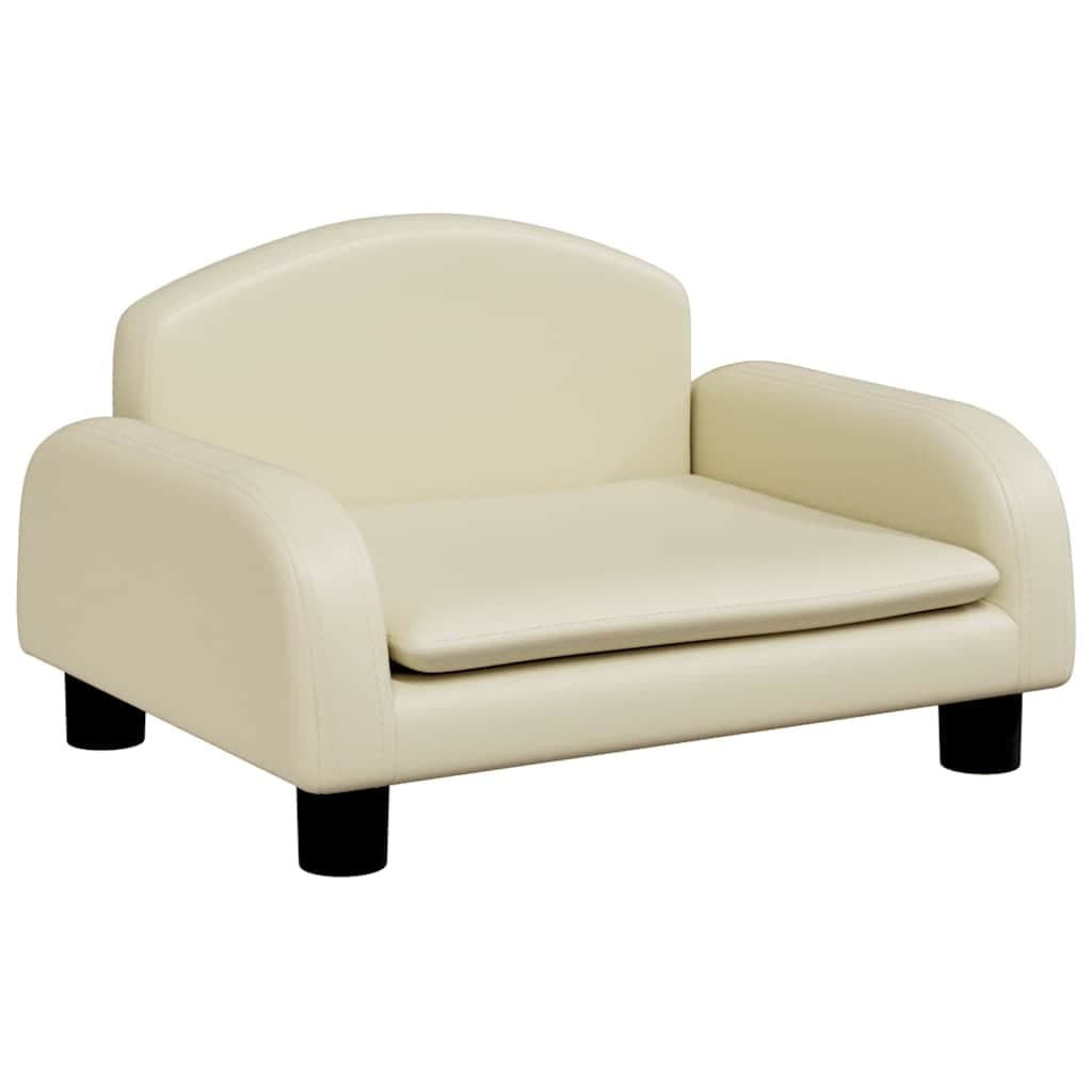 Lettino per Cani Crema 50x40x30 cm in Similpelle — miniatura 2 di 6