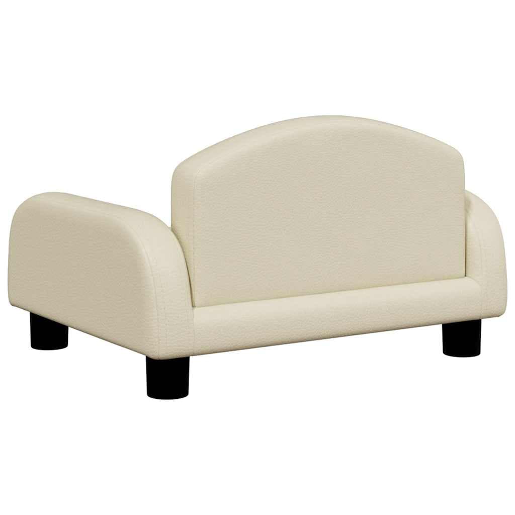 Lettino per Cani Crema 50x40x30 cm in Similpelle — miniatura 4 di 6