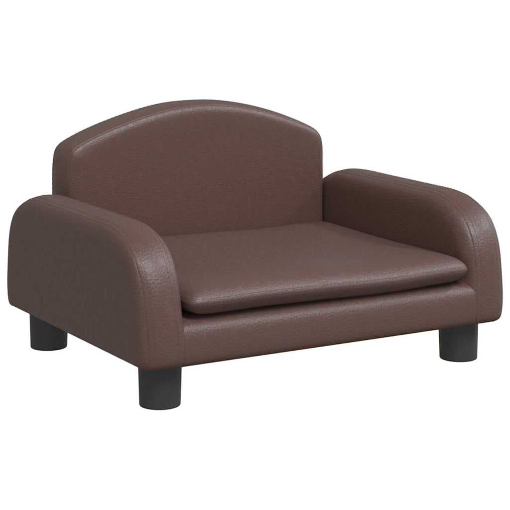 Lettino per Cani Marrone 50x40x30 cm in Similpelle — miniatura 2 di 6