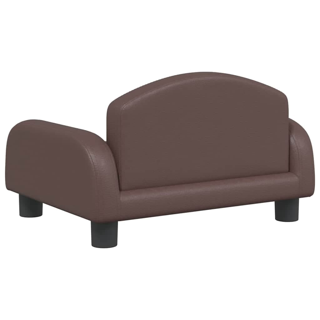 Lettino per Cani Marrone 50x40x30 cm in Similpelle — miniatura 4 di 6