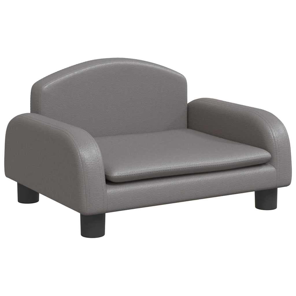 Lettino per Cani Grigio 50x40x30 cm in Similpelle — miniatura 2 di 6
