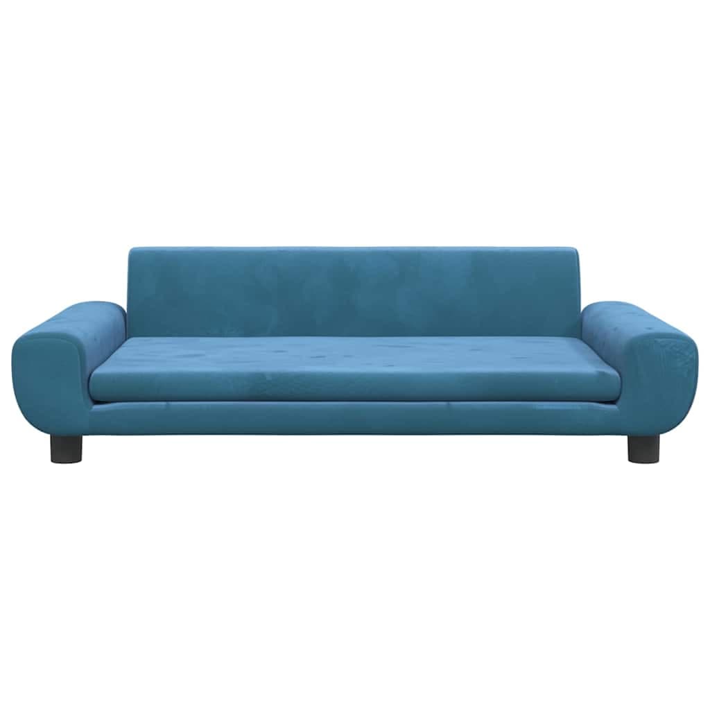 Lettino per Cani Blu 100x54x33 cm in Velluto — miniatura 3 di 6