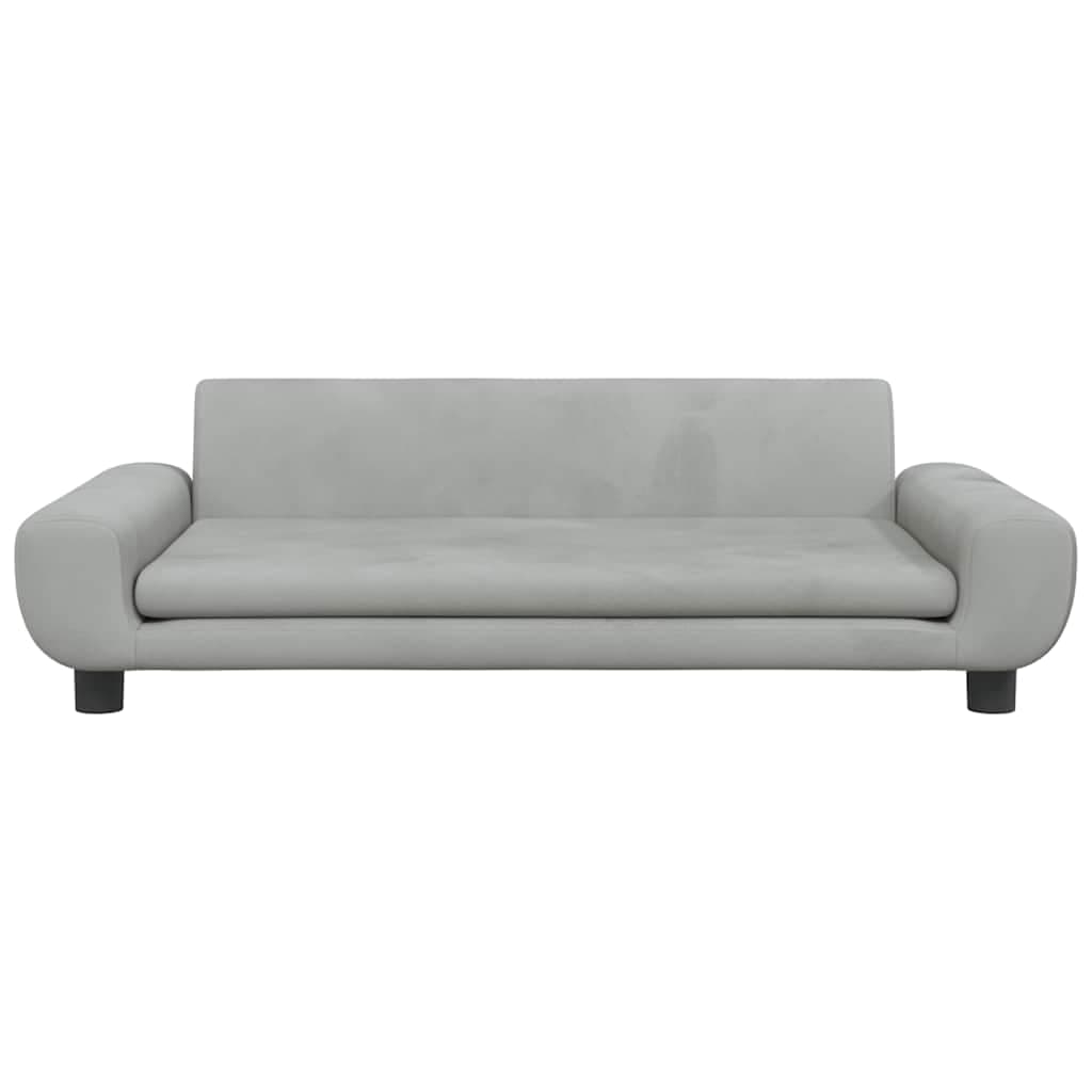 Lettino per Cani Grigio Chiaro 100x54x33 cm in Velluto — miniatura 3 di 6