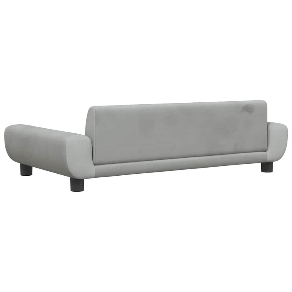 Lettino per Cani Grigio Chiaro 100x54x33 cm in Velluto — miniatura 4 di 6