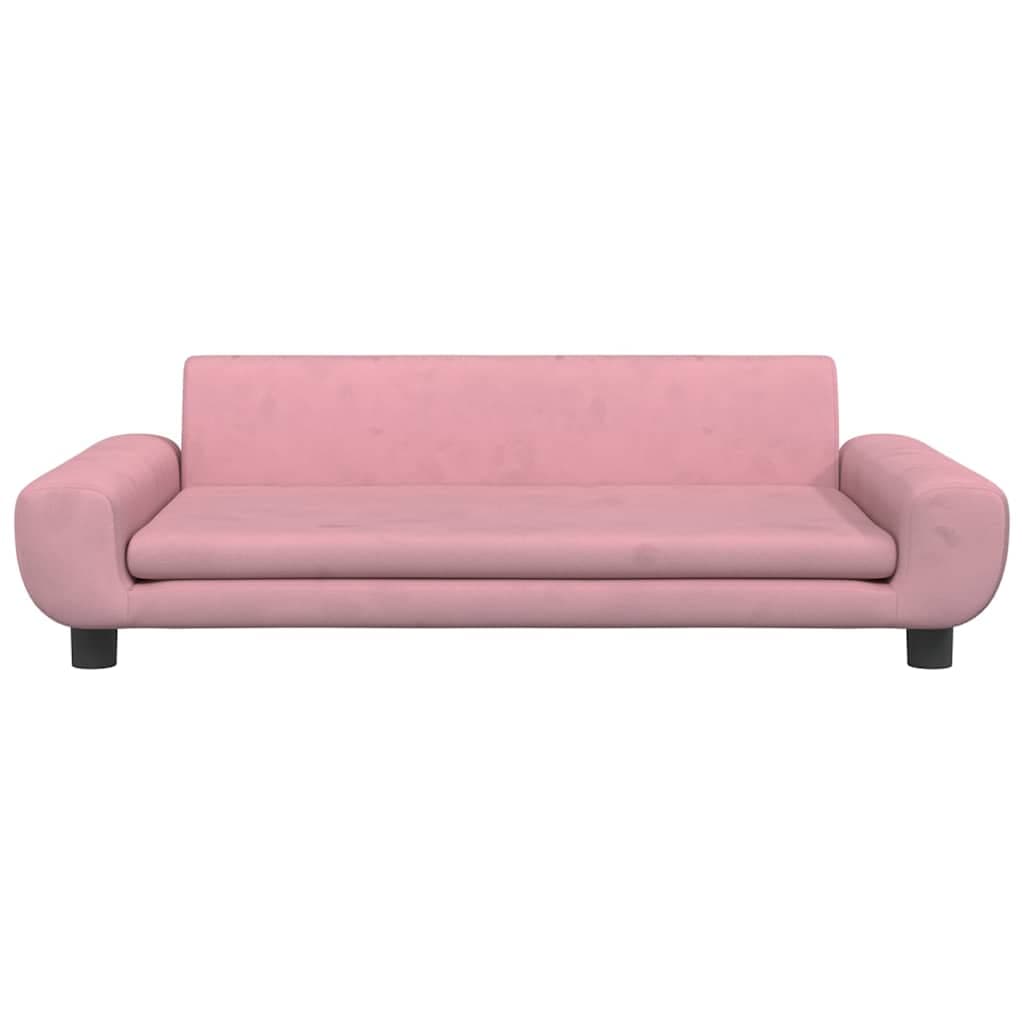 Lettino per Cani Rosa 100x54x33 cm in Velluto — miniatura 3 di 6