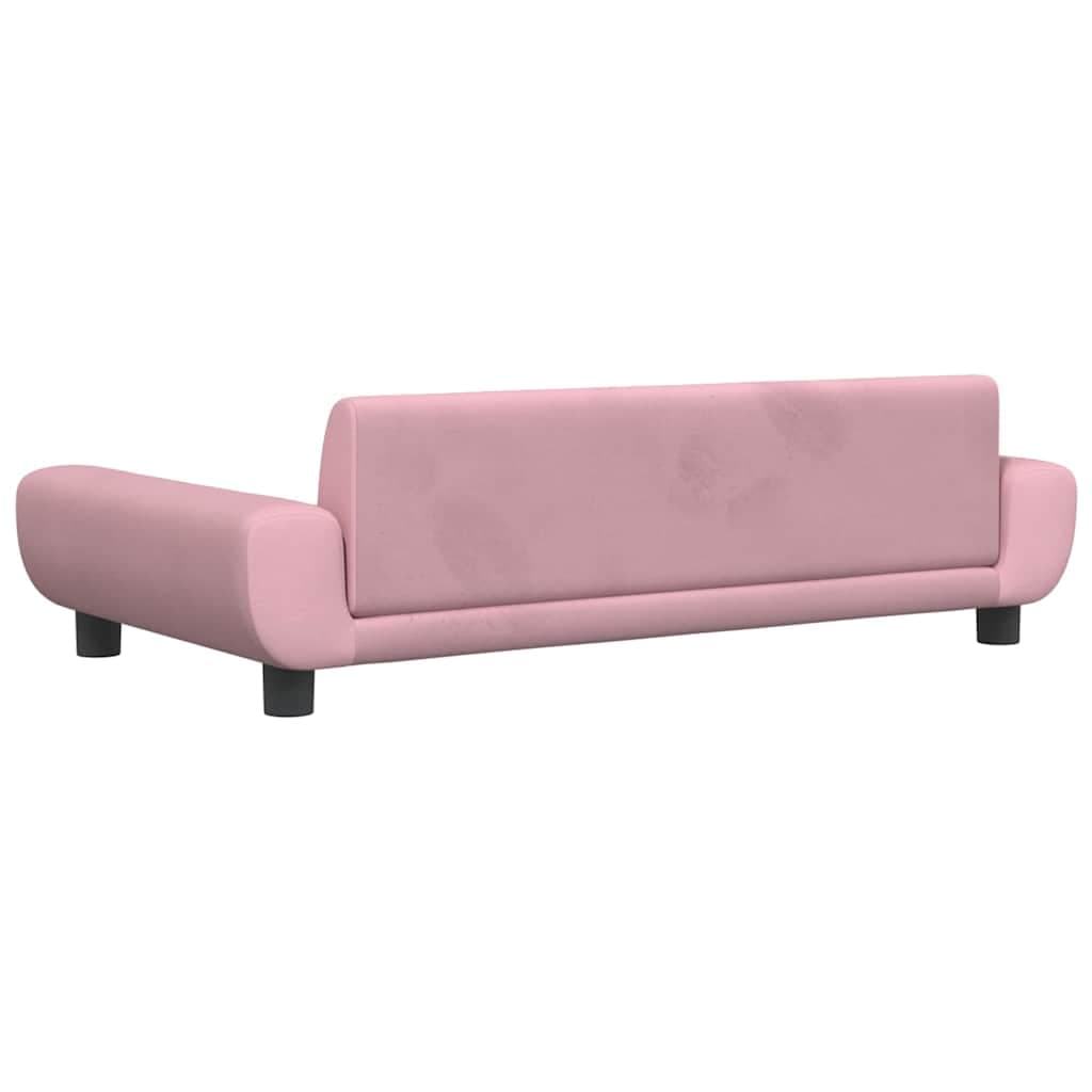 Lettino per Cani Rosa 100x54x33 cm in Velluto — miniatura 4 di 6