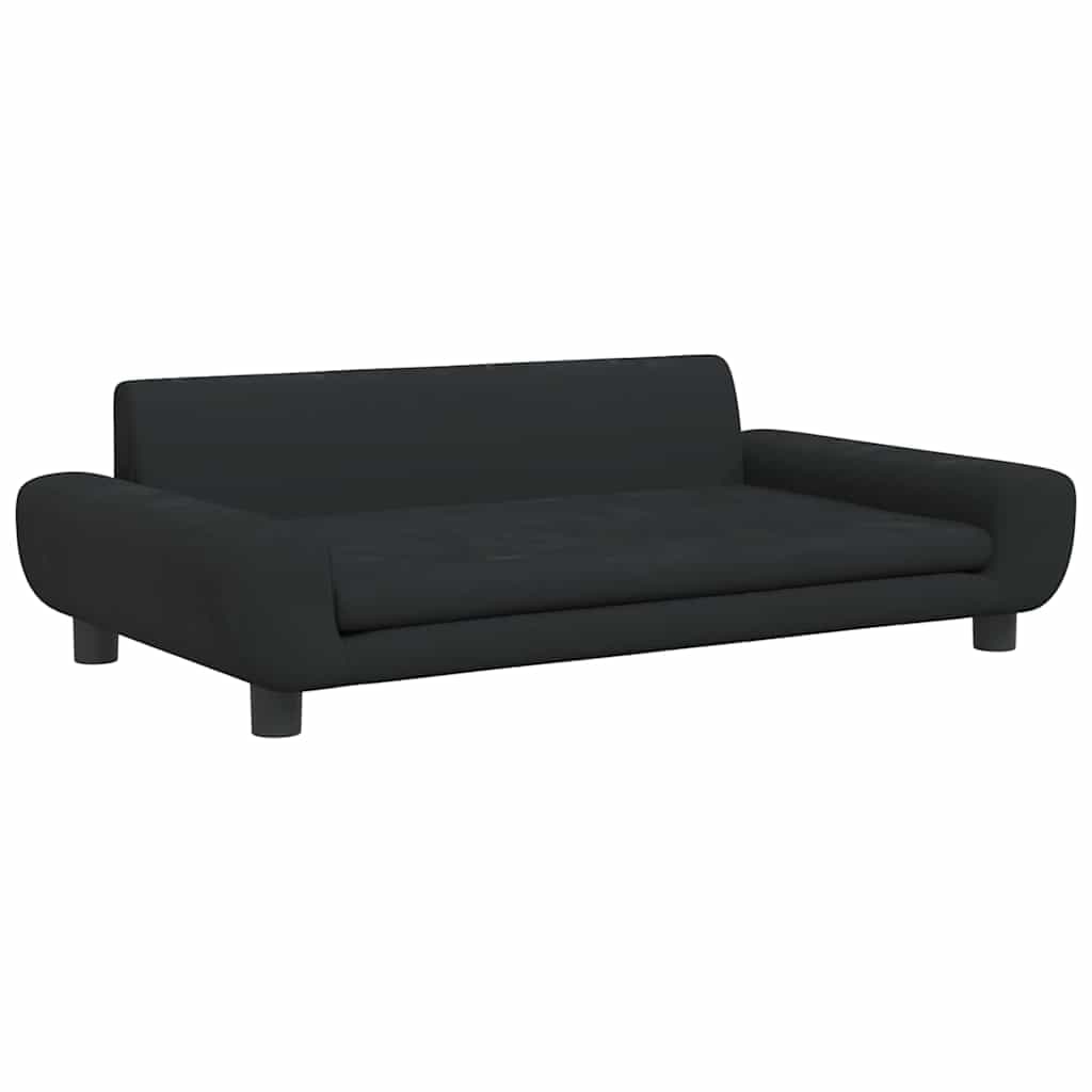 Lettino per Cani Nero 100x54x33 cm in Velluto — miniatura 2 di 6