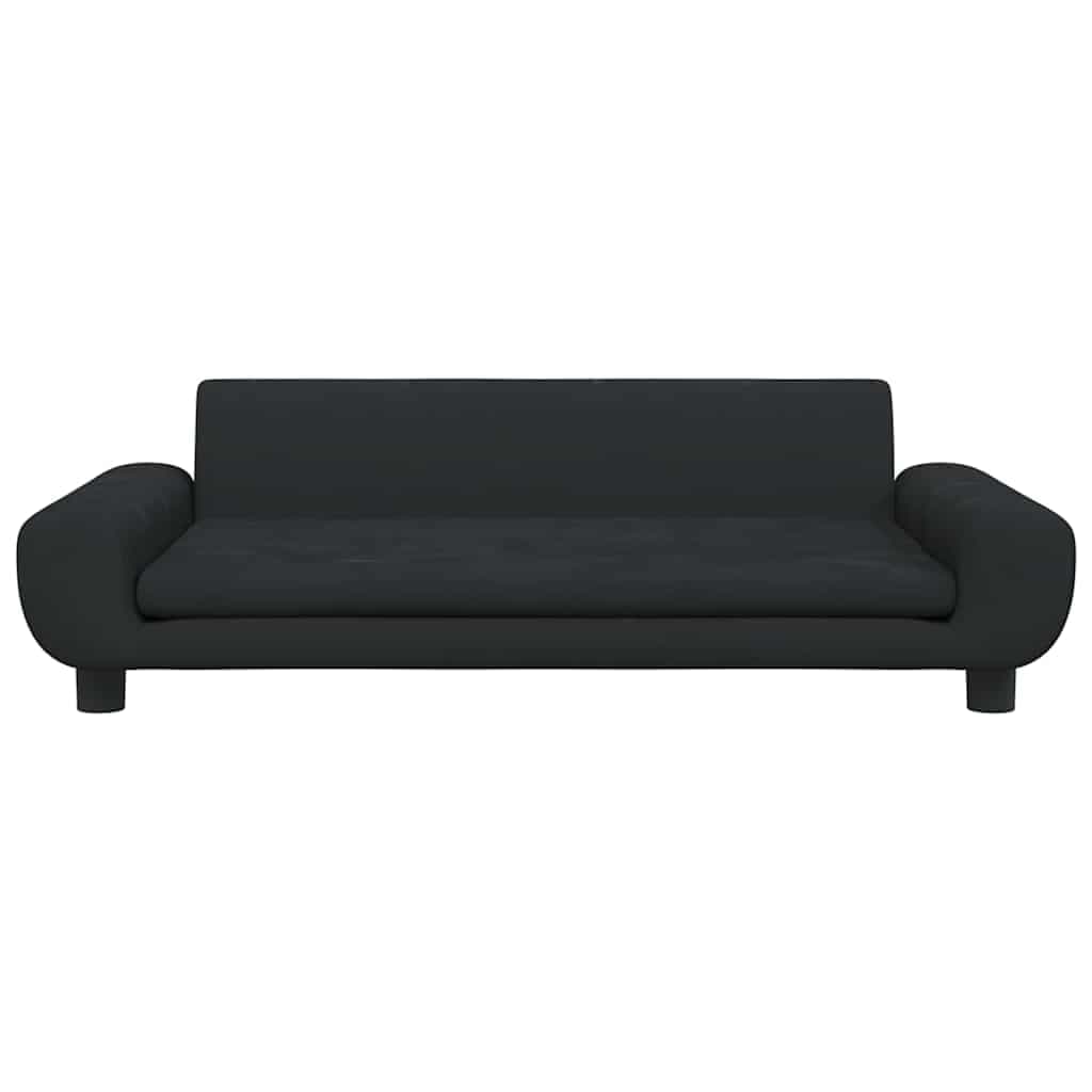 Lettino per Cani Nero 100x54x33 cm in Velluto — miniatura 3 di 6