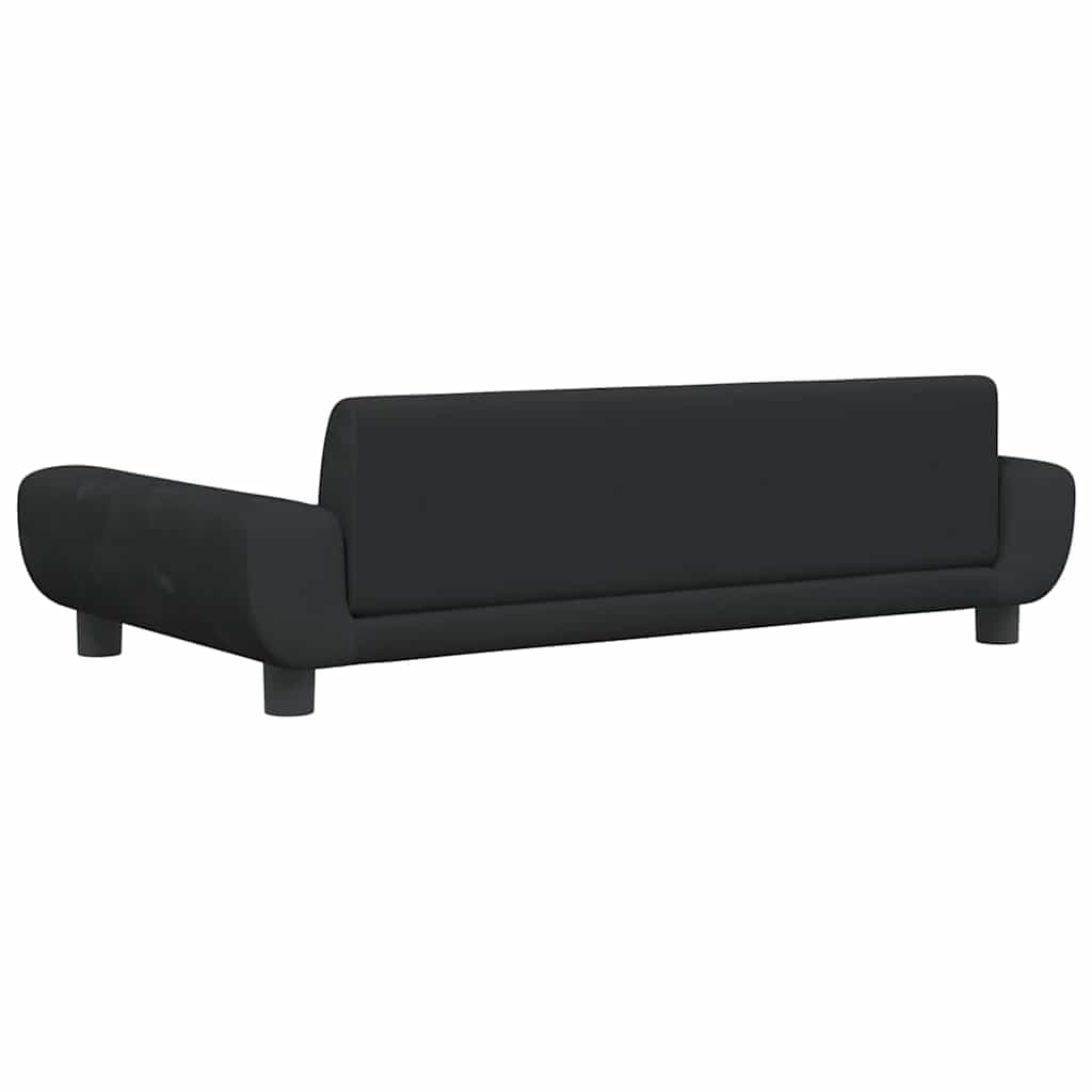 Lettino per Cani Nero 100x54x33 cm in Velluto — miniatura 4 di 6