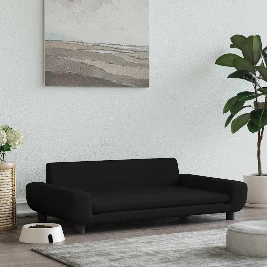Lettino per Cani Nero 100x54x33 cm in Velluto — miniatura 1 di 6