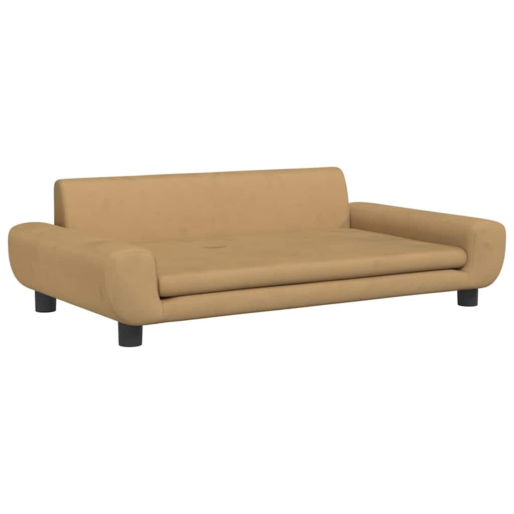 Lettino per Cani Marrone 100x54x33 cm in Velluto — miniatura 2 di 6
