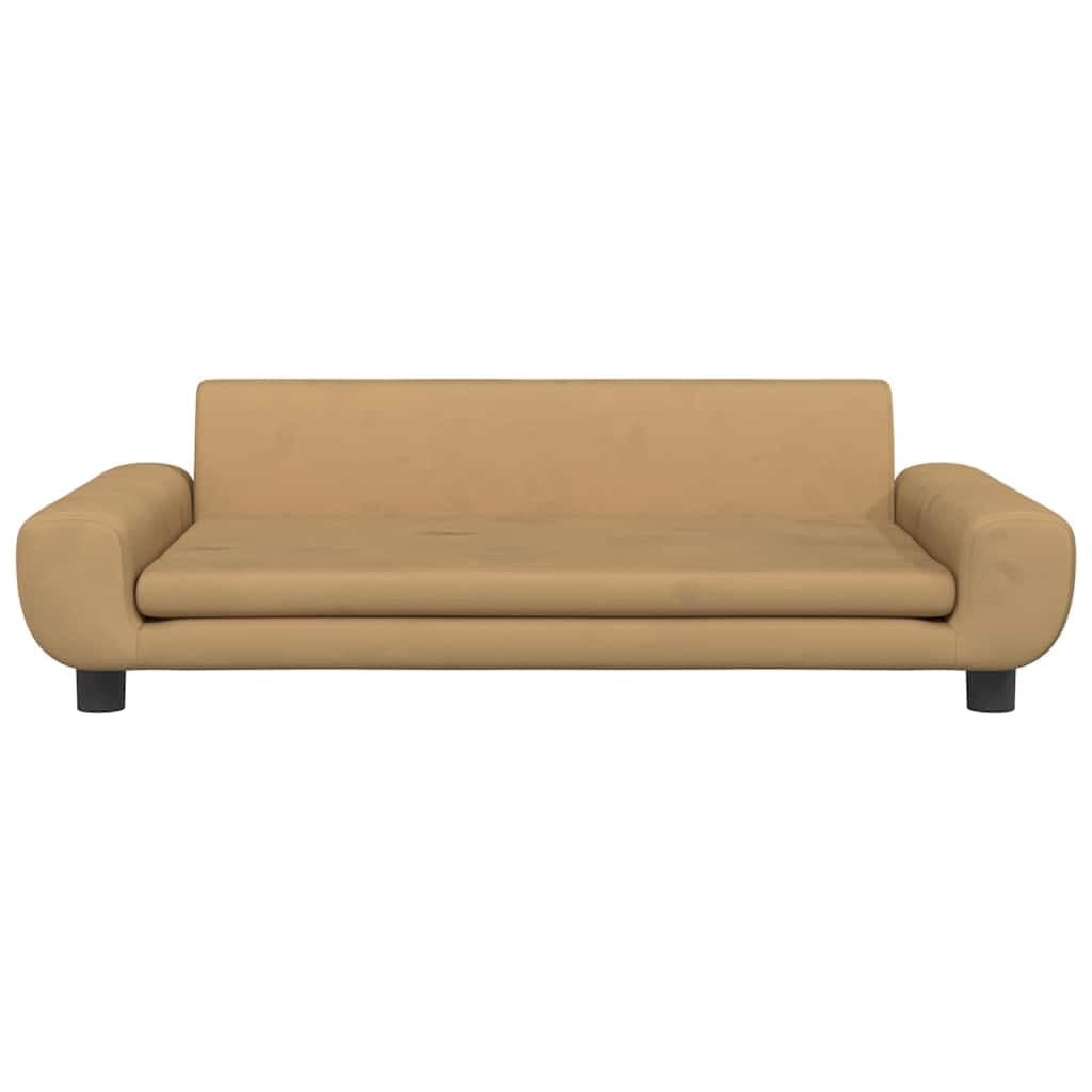 Lettino per Cani Marrone 100x54x33 cm in Velluto — miniatura 3 di 6