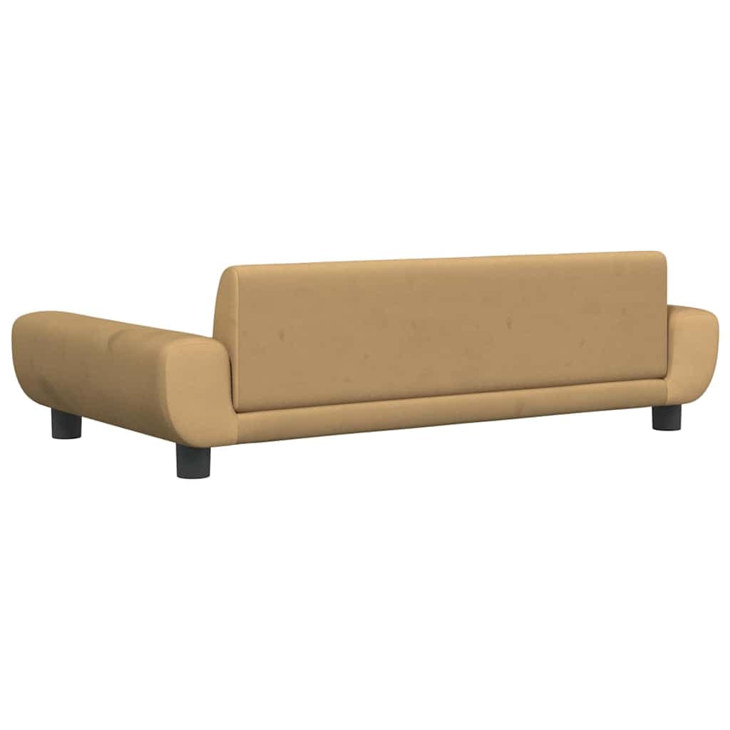 Lettino per Cani Marrone 100x54x33 cm in Velluto — miniatura 4 di 6