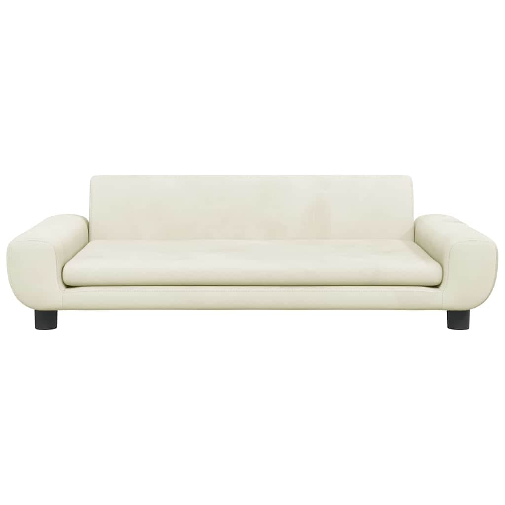 Lettino per Cani Crema 100x54x33 cm in Velluto — miniatura 3 di 6