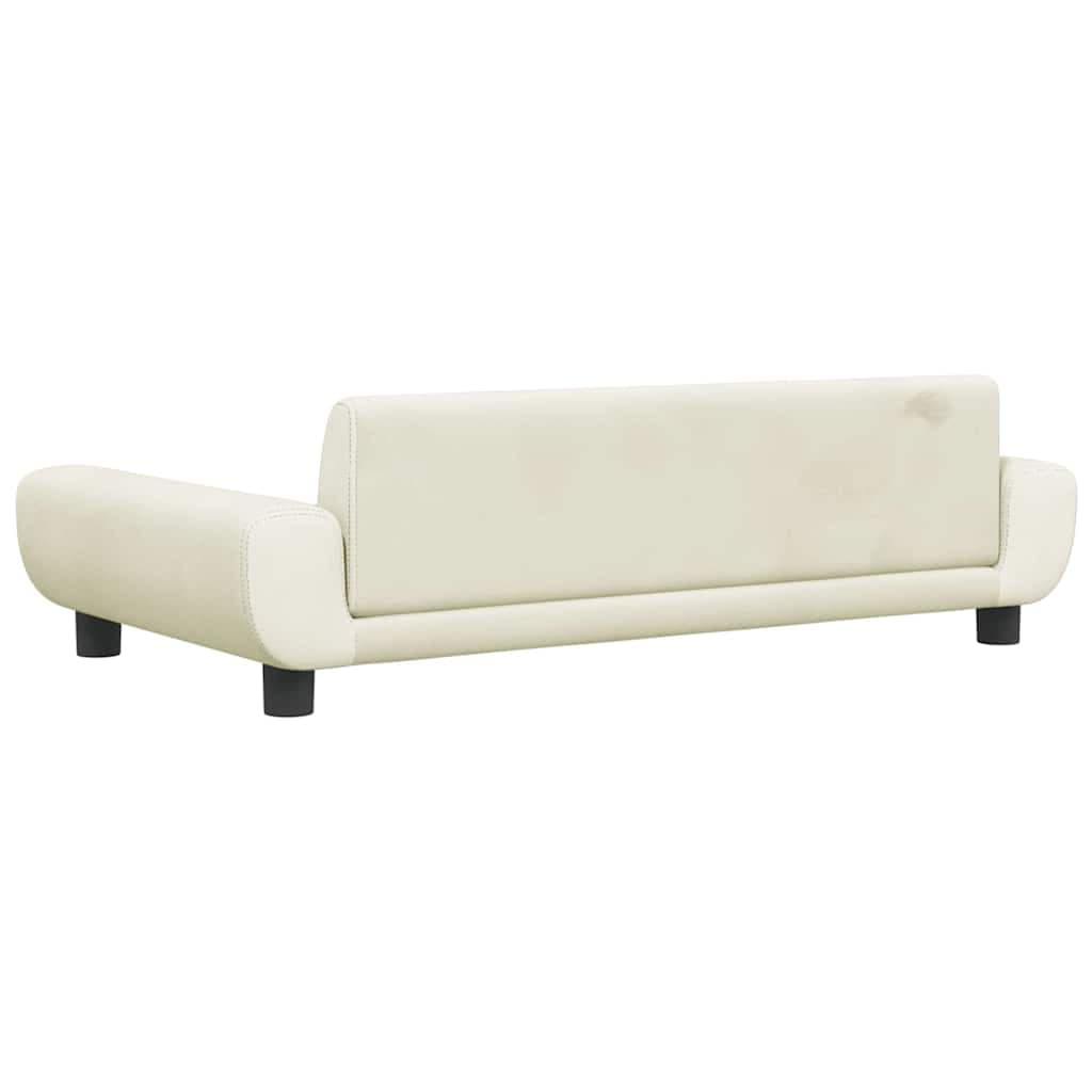 Lettino per Cani Crema 100x54x33 cm in Velluto — miniatura 4 di 6
