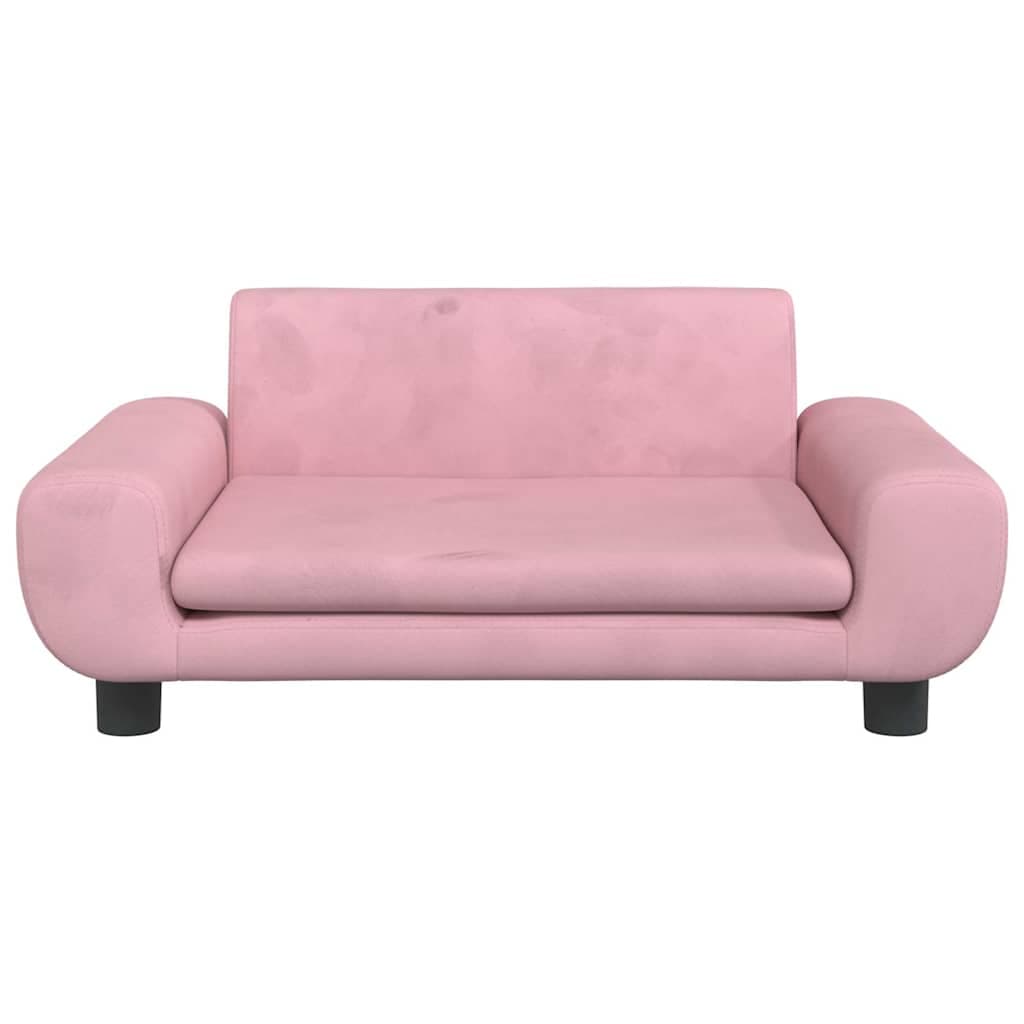 Lettino per Cani Rosa 70x45x33 cm in Velluto — miniatura 3 di 7