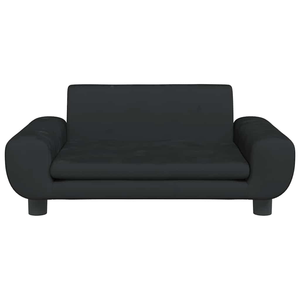 Lettino per Cani Nero 70x45x33 cm in Velluto — miniatura 3 di 6