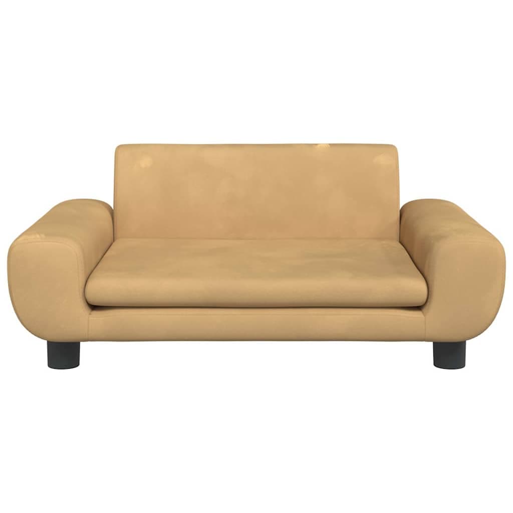 Lettino per Cani Marrone 70x45x33 cm in Velluto — miniatura 3 di 6