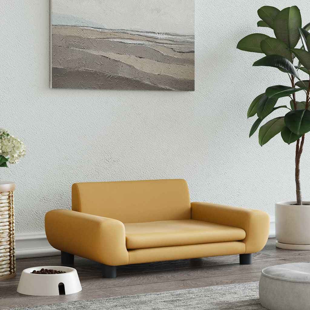 Lettino per Cani Marrone 70x45x33 cm in Velluto — miniatura 1 di 6