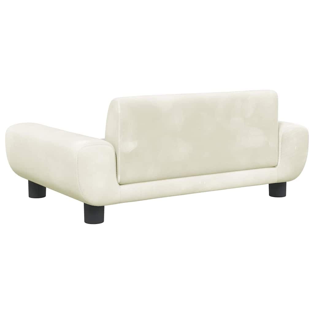 Lettino per Cani Crema 70x45x33 cm in Velluto — miniatura 4 di 6