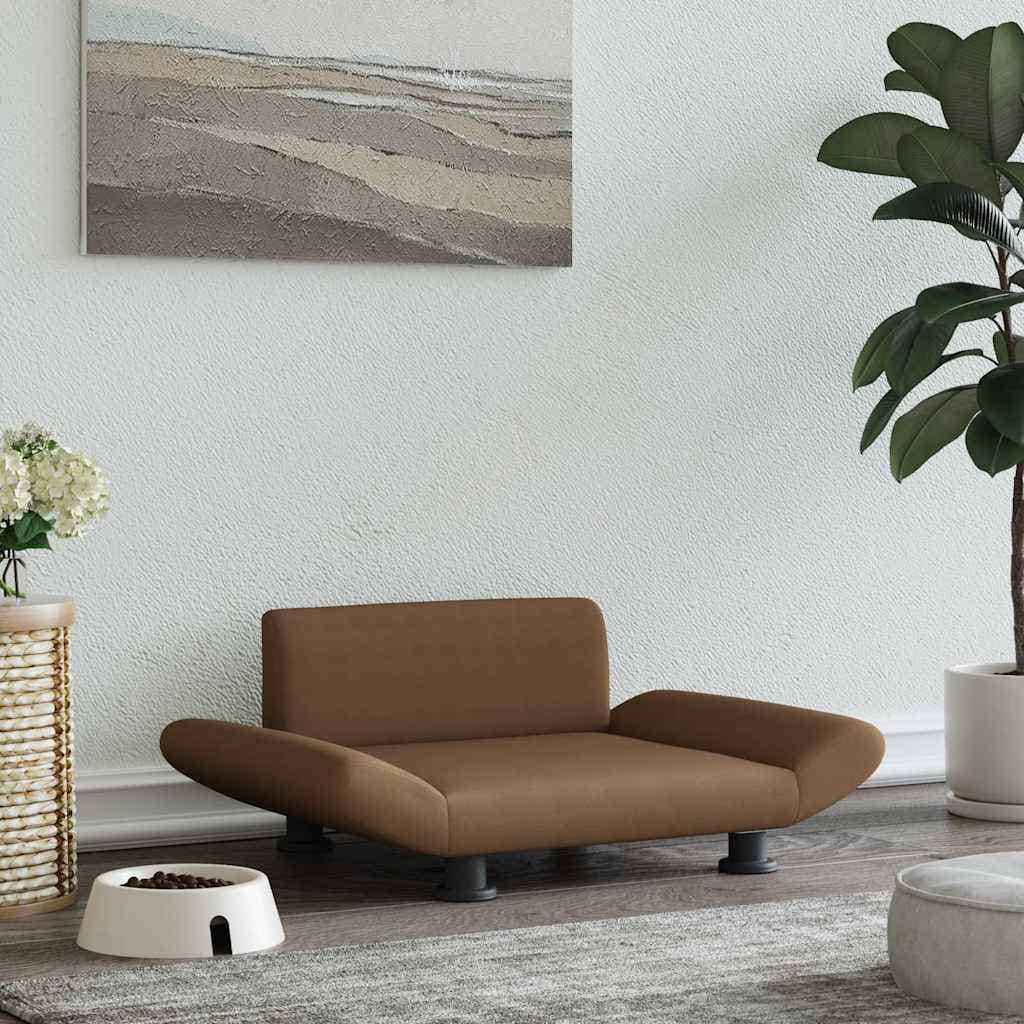 Lettino per Cani Marrone 70x45x28 cm in Tessuto — miniatura 1 di 6