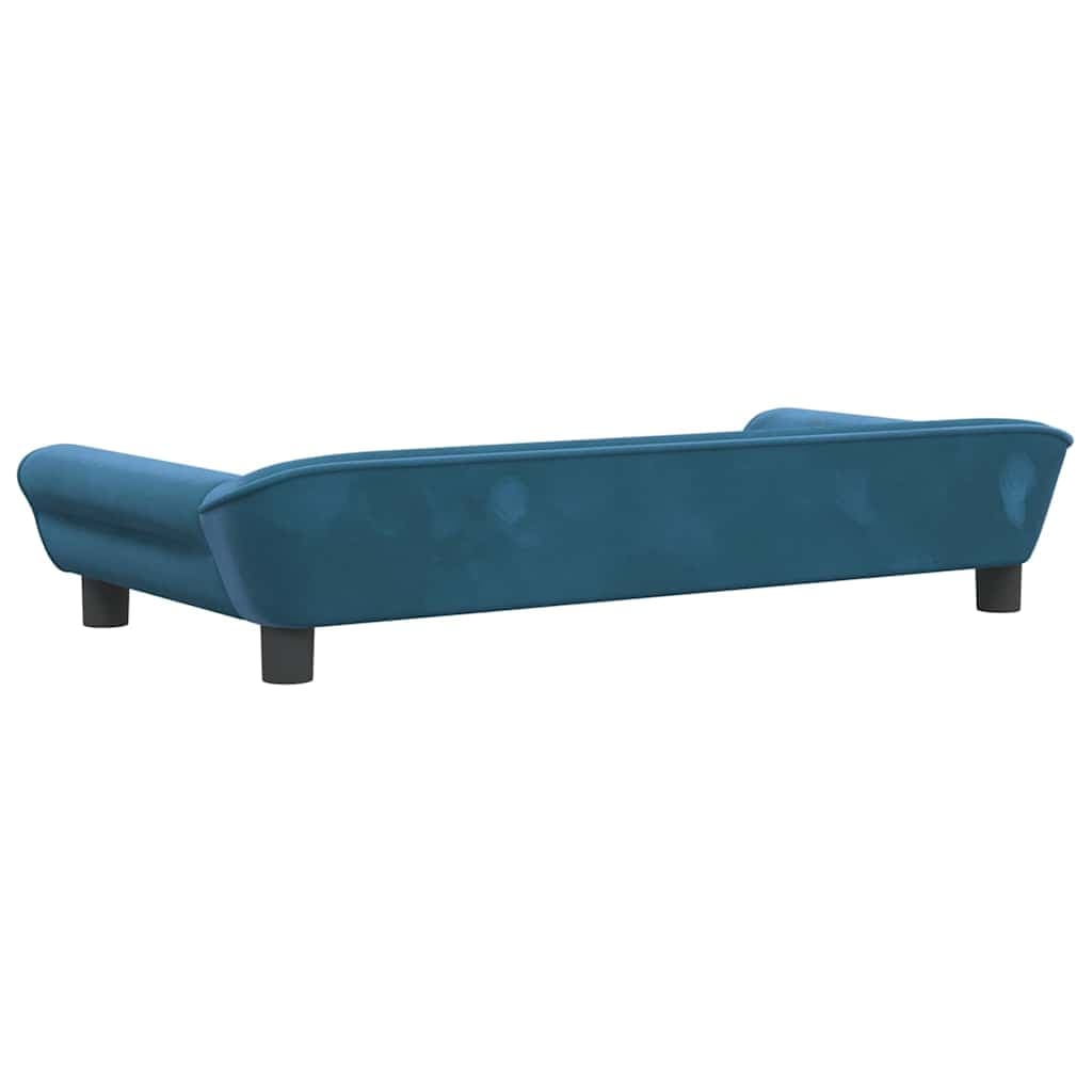 Lettino per Cani Blu 100x50x21 cm in Velluto — miniatura 4 di 6