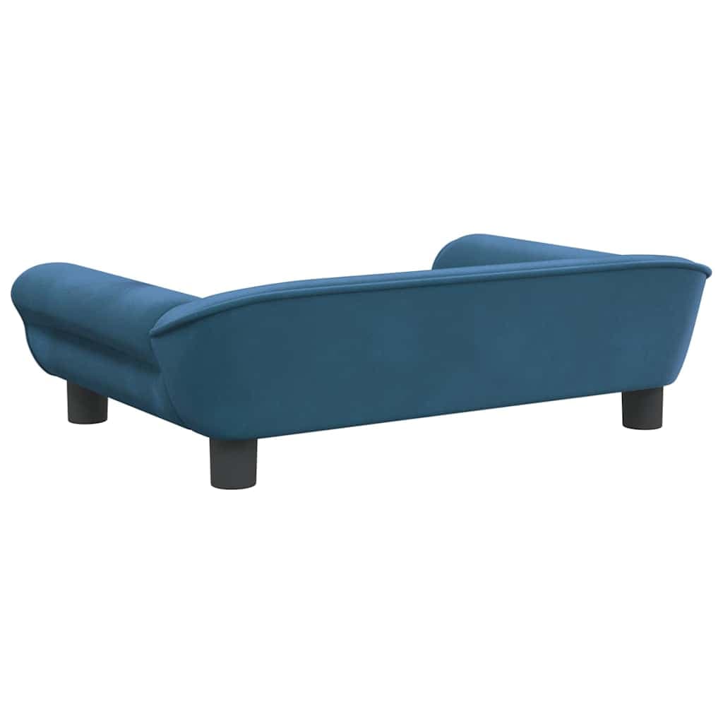 Lettino per Cani Blu 70x48x22 cm in Velluto — miniatura 4 di 6