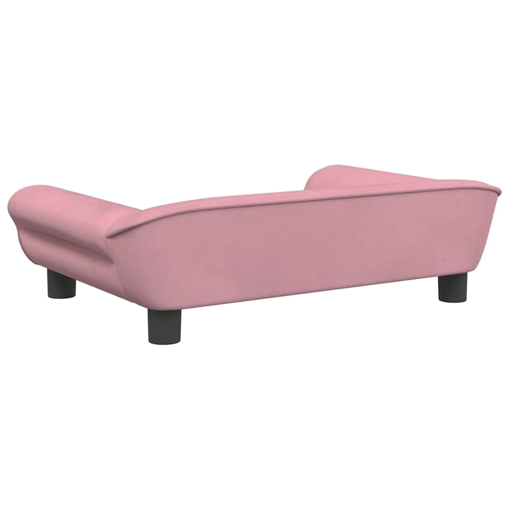 Lettino per Cani Rosa 70x48x22 cm in Velluto — miniatura 4 di 6