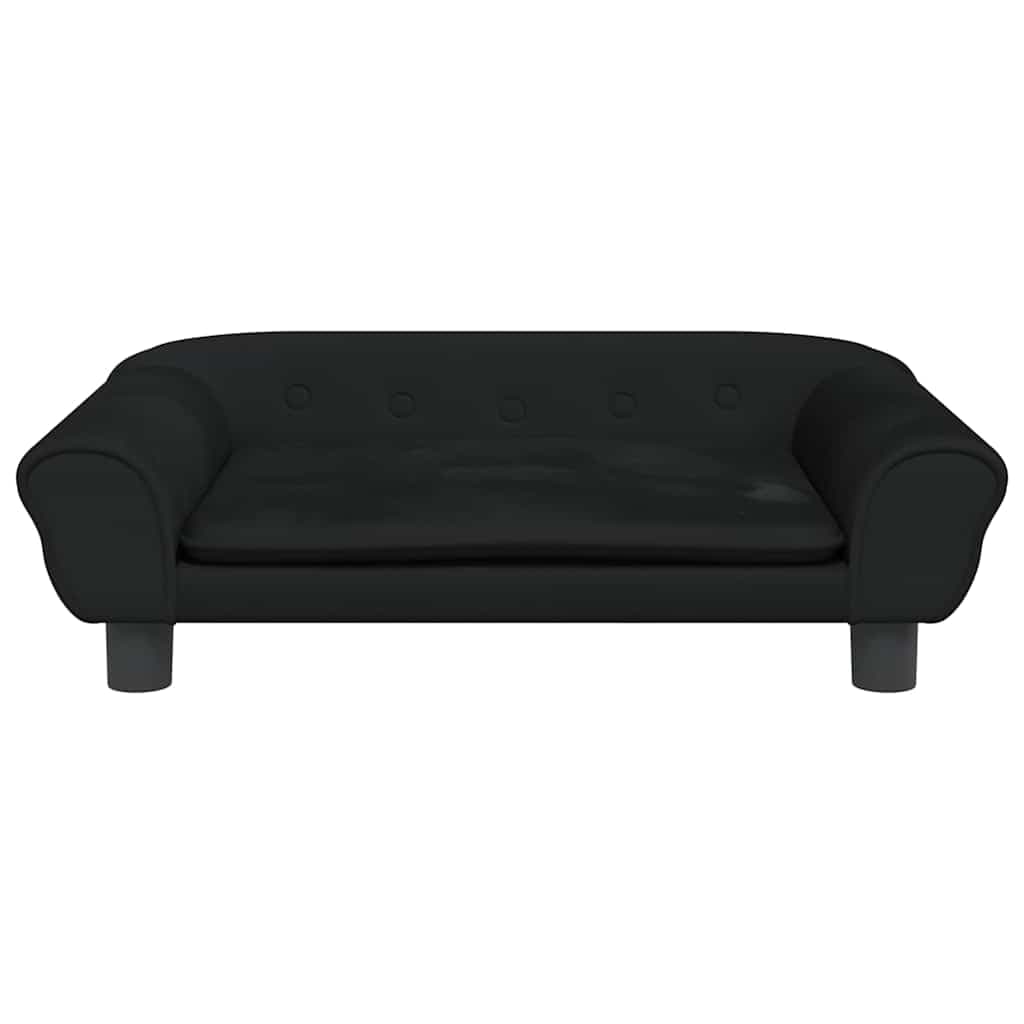 Lettino per Cani Nero 70x48x22 cm in Velluto — miniatura 3 di 6