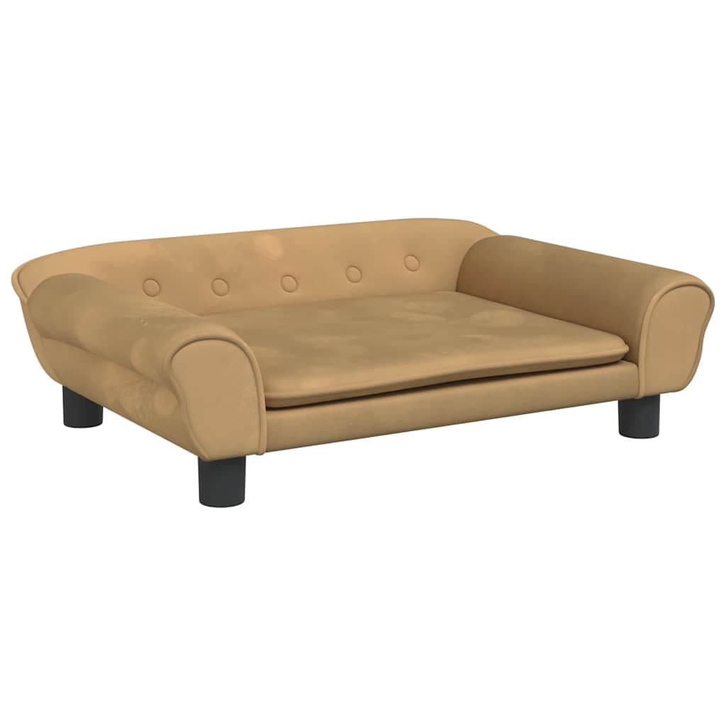 Lettino per Cani Marrone 70x48x22 cm in Velluto — miniatura 2 di 6