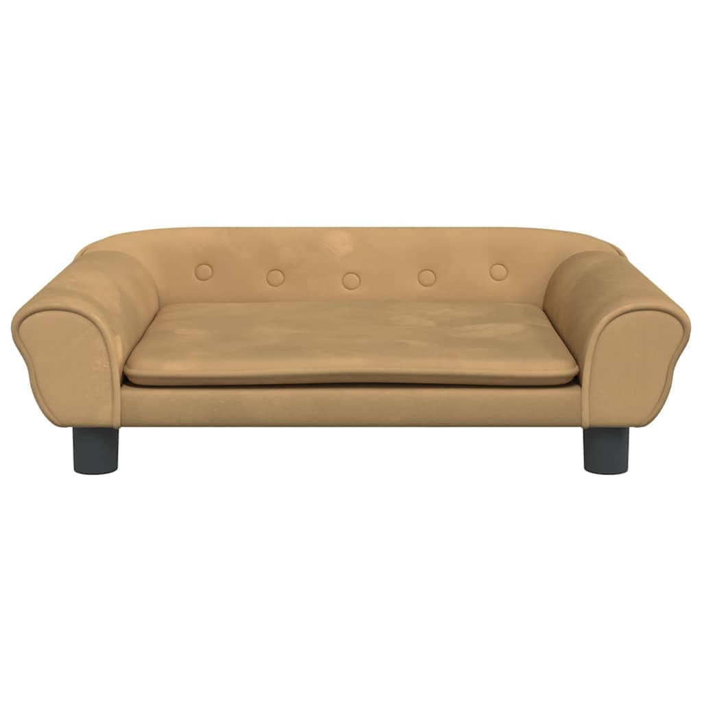 Lettino per Cani Marrone 70x48x22 cm in Velluto — miniatura 3 di 6