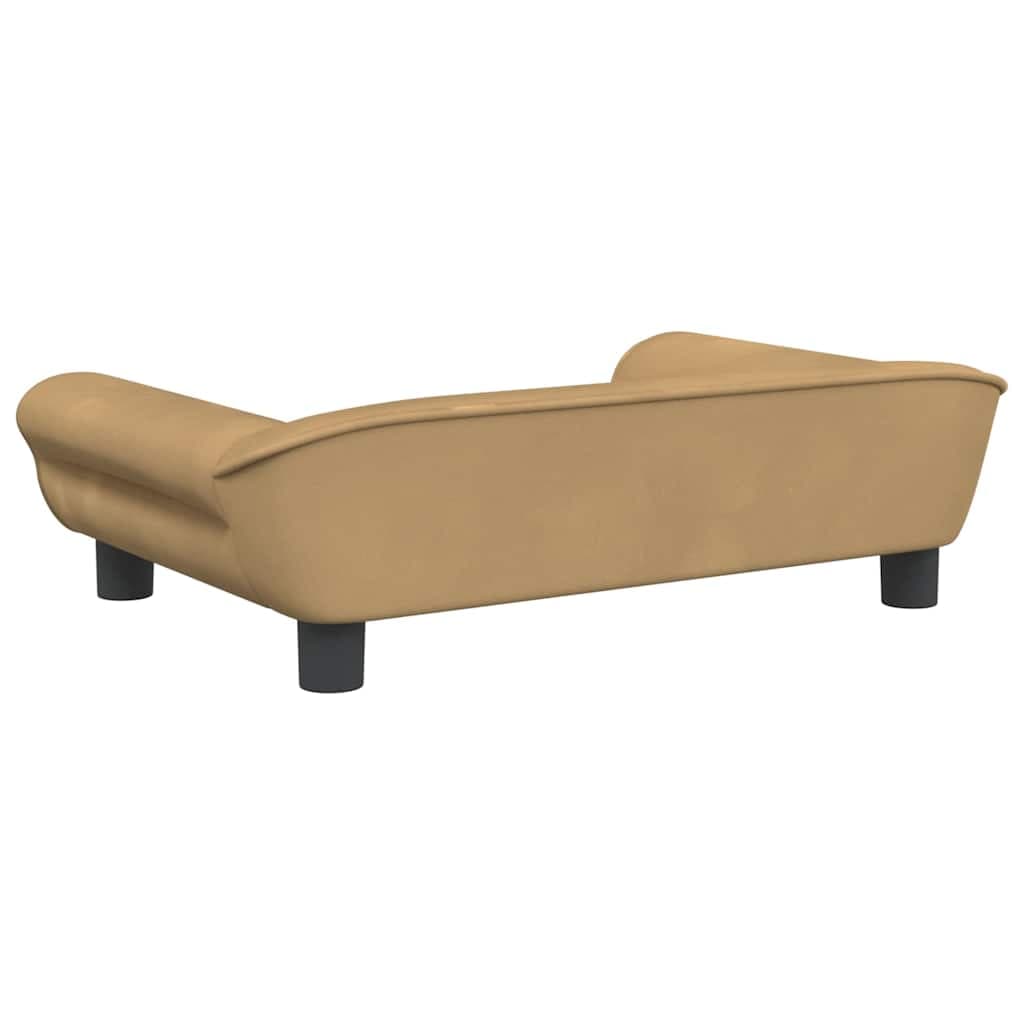 Lettino per Cani Marrone 70x48x22 cm in Velluto — miniatura 4 di 6