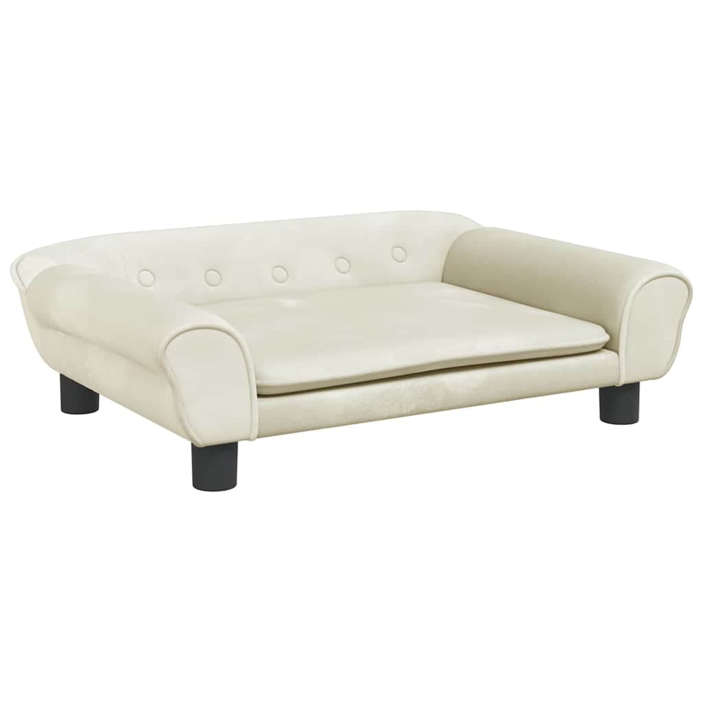 Lettino per Cani Crema 70x48x22 cm in Velluto — foto 2 di 6