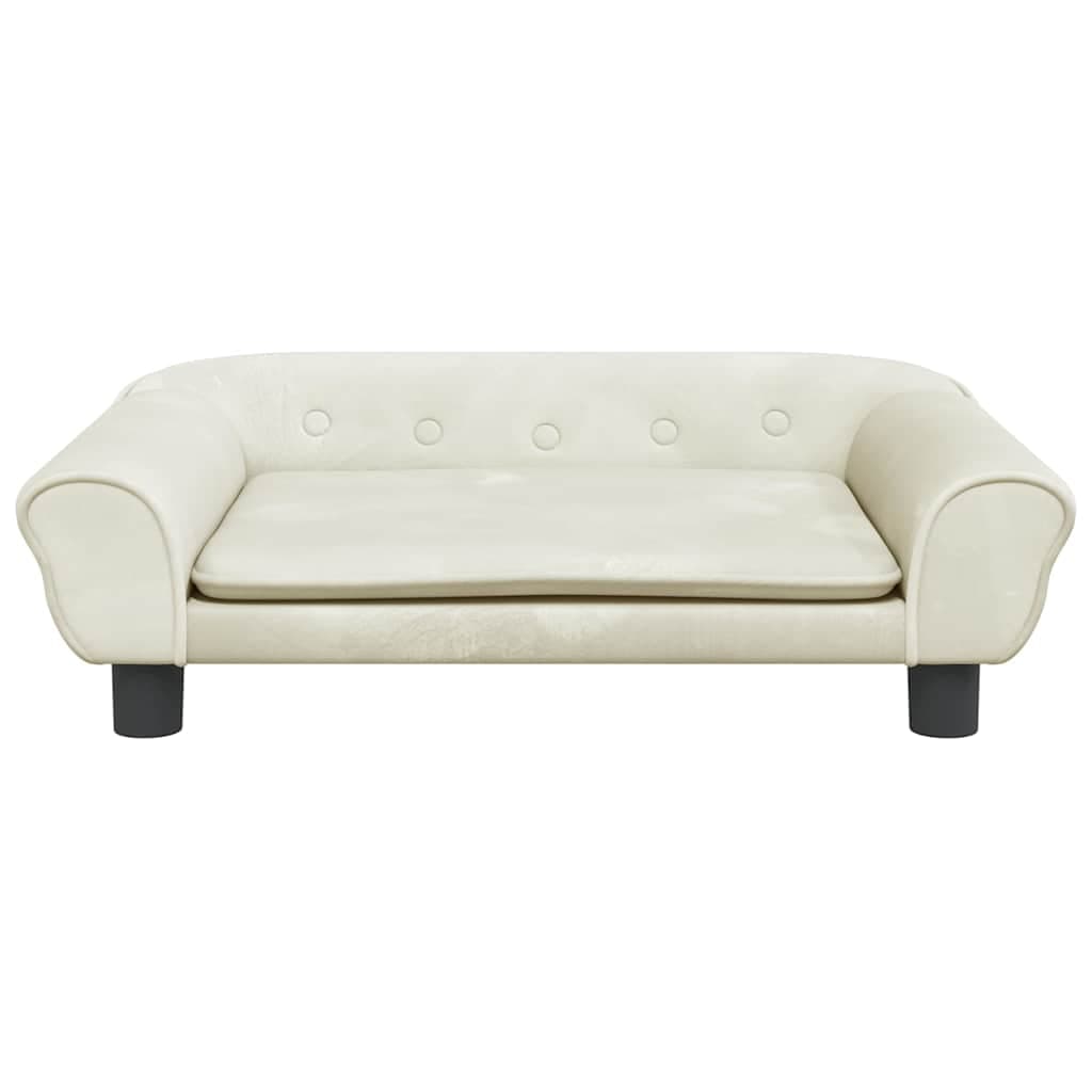 Lettino per Cani Crema 70x48x22 cm in Velluto — foto 3 di 6