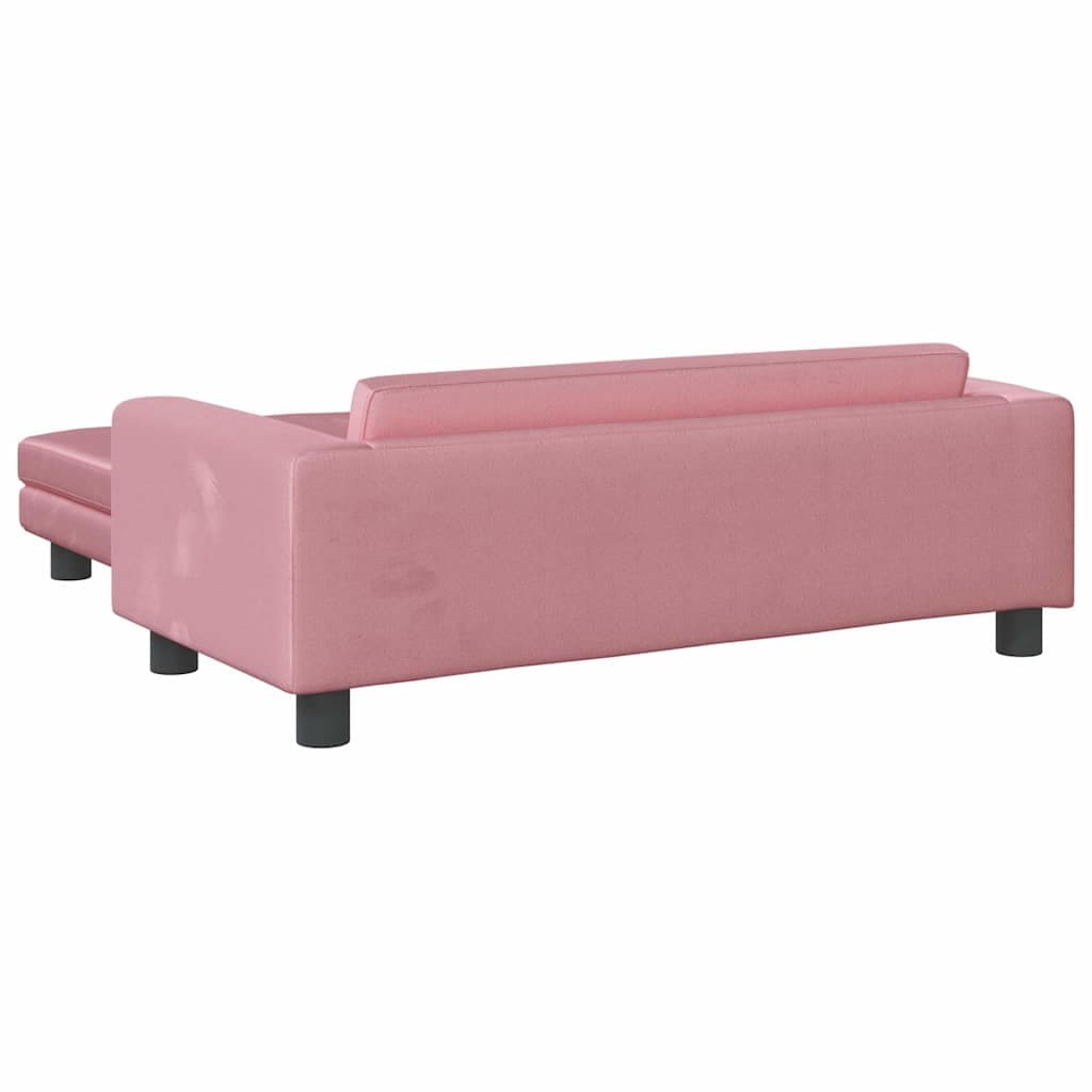 Lettino per Cani con Estensione Rosa 100x50x30 cm in Velluto — miniatura 4 di 9