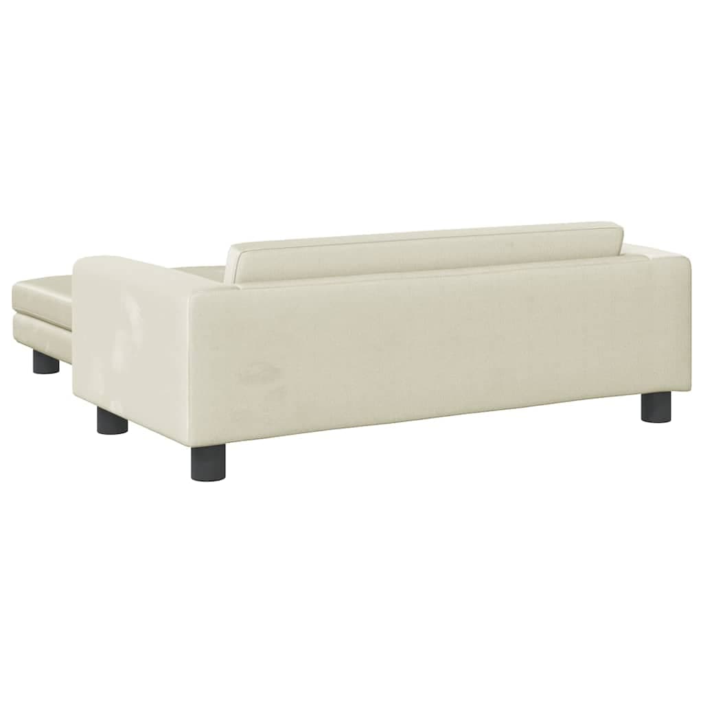 Lettino per Cani con Estensione Crema 100x50x30 cm in Velluto — miniatura 4 di 9
