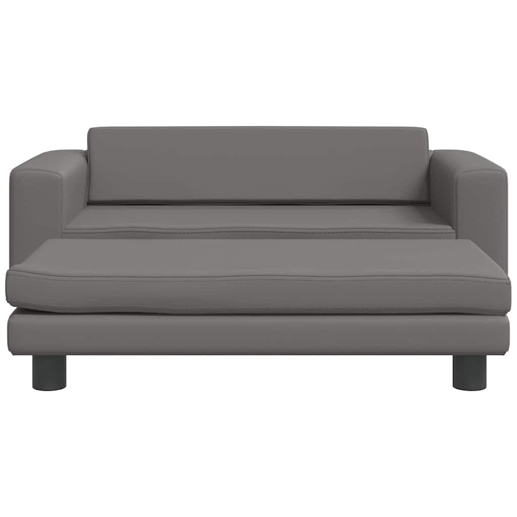 Lettino per Cani con Estensione Grigio 100x50x30 cm Similpelle — foto 3 di 9