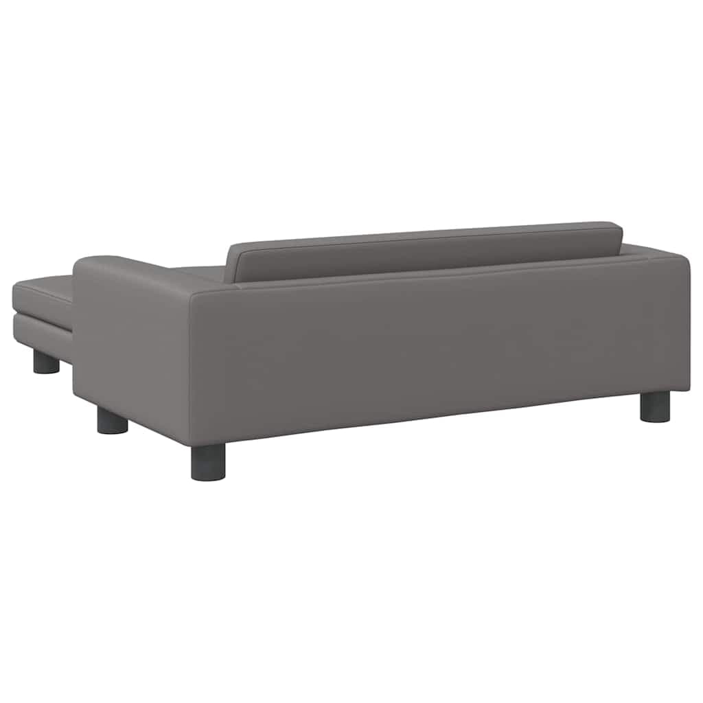 Lettino per Cani con Estensione Grigio 100x50x30 cm Similpelle — foto 4 di 9