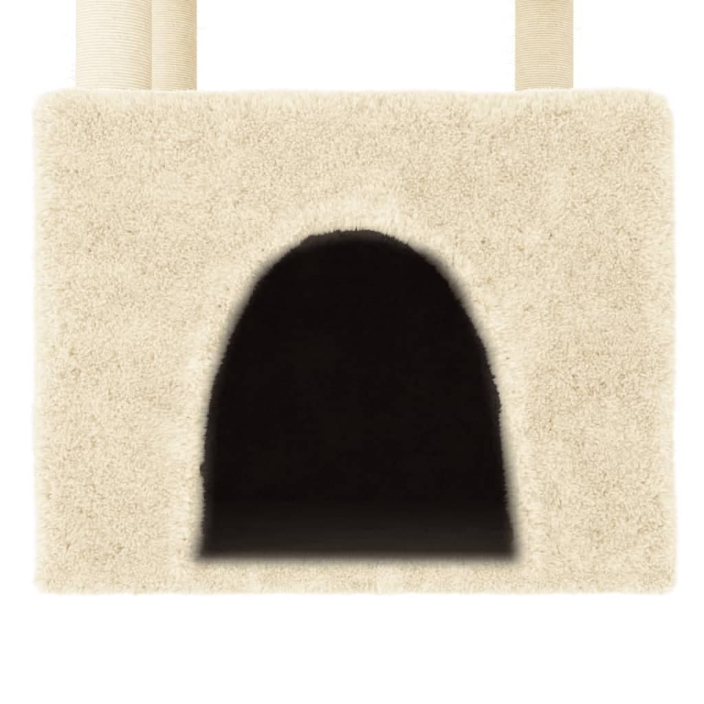 Albero per Gatti con Tiragraffi in Sisal Crema 109,5 cm — miniatura 4 di 5