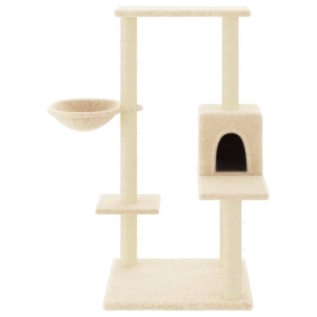 Albero per Gatti con Tiragraffi in Sisal Crema 95 cm — miniatura 3 di 7