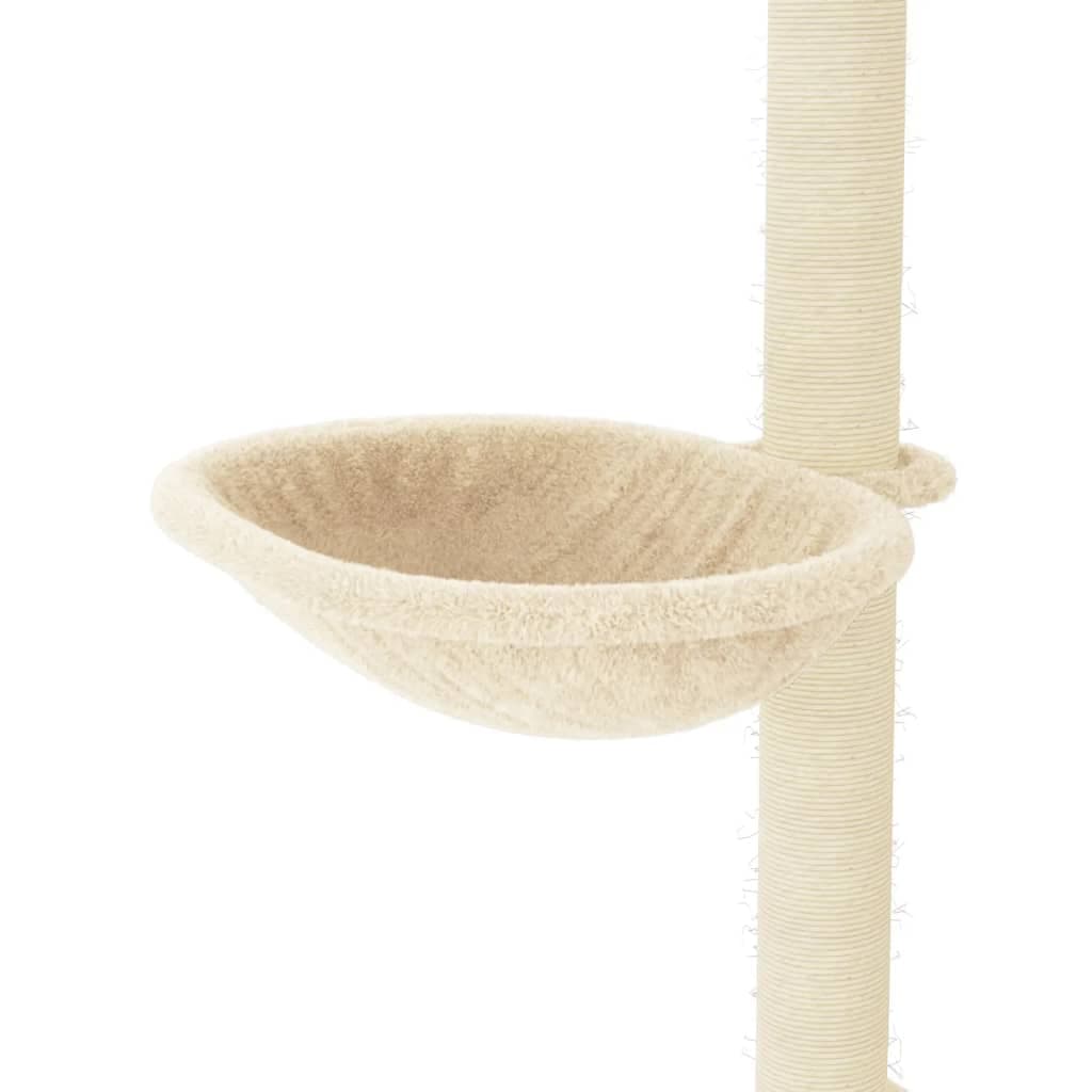 Albero per Gatti con Tiragraffi in Sisal Crema 95 cm — miniatura 6 di 7