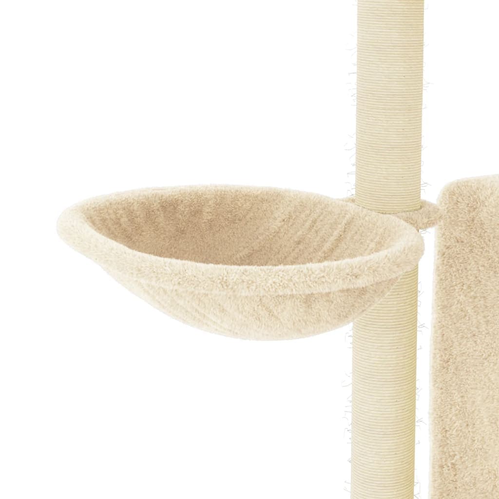 Albero per Gatti con Tiragraffi in Sisal Crema 96,5 cm — miniatura 6 di 7