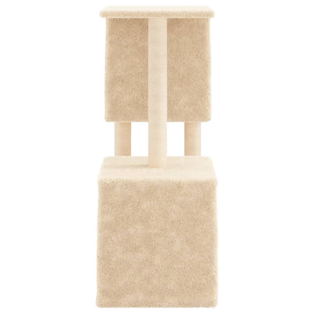Albero per Gatti con Tiragraffi in Sisal Crema 86 cm — miniatura 4 di 7