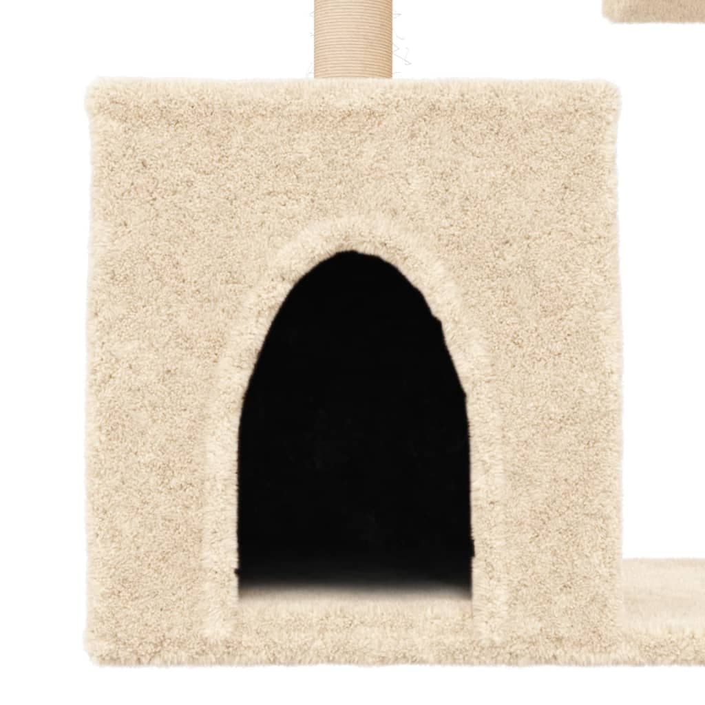 Albero per Gatti con Tiragraffi in Sisal Crema 86 cm — miniatura 6 di 7