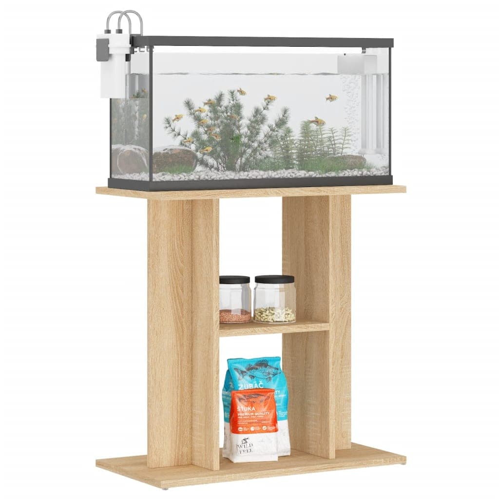 Supporto Acquario 60x30x60cm in Legno Multistrato Rovere Sonoma — miniatura 5 di 8