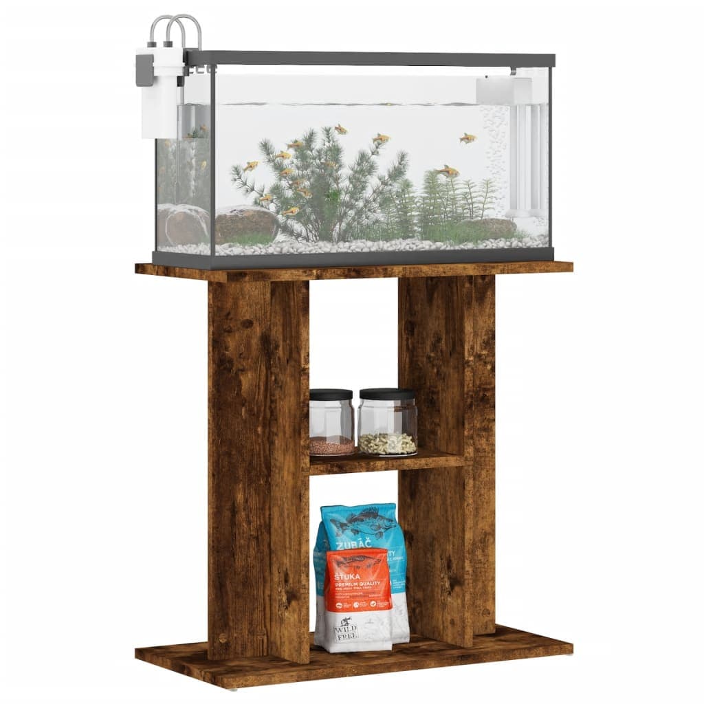 Supporto per acquario in rovere affumicato 60x30x60 cm — miniatura 5 di 8