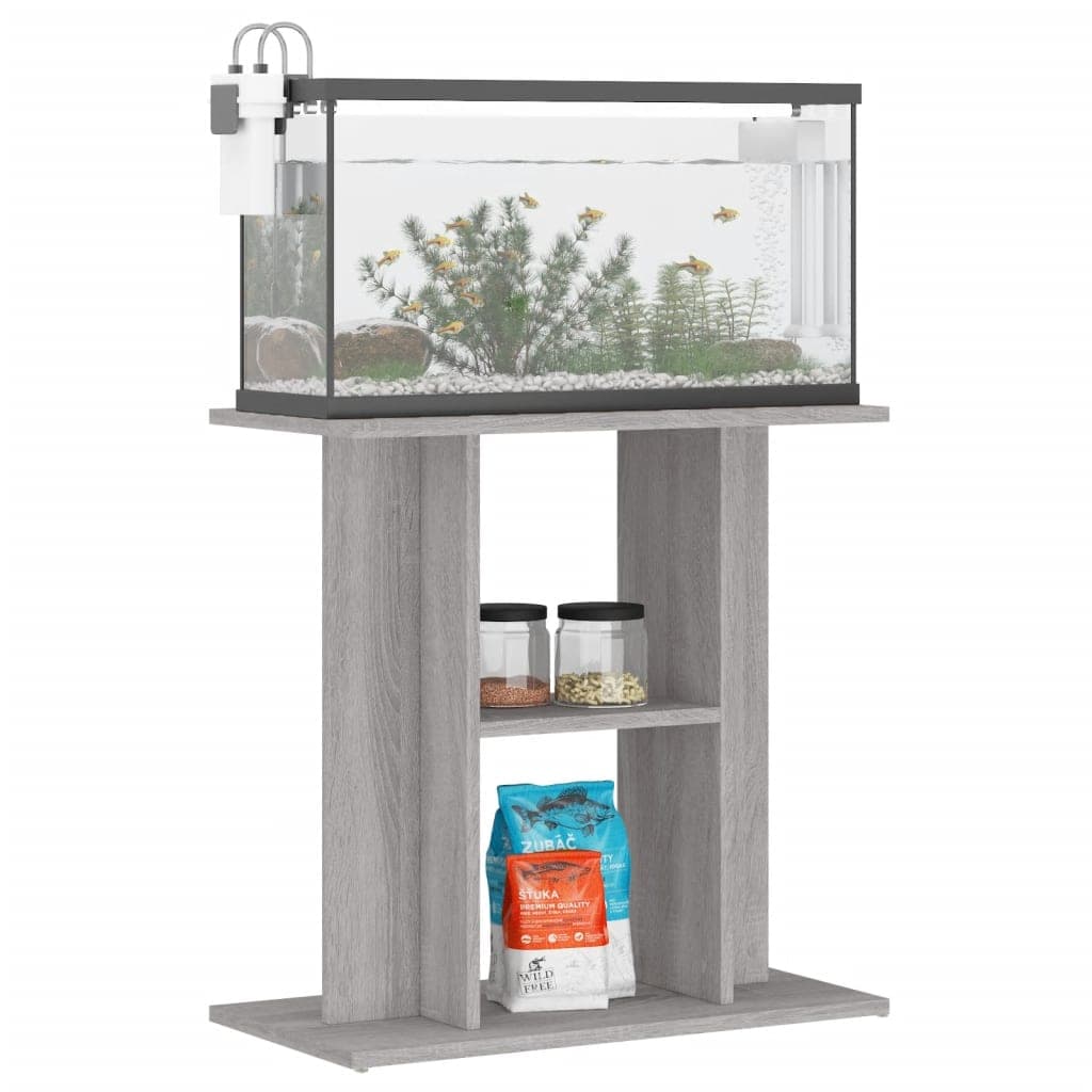 Supporto per acquario Grigio Sonoma 60x30x60 cm — miniatura 3 di 8
