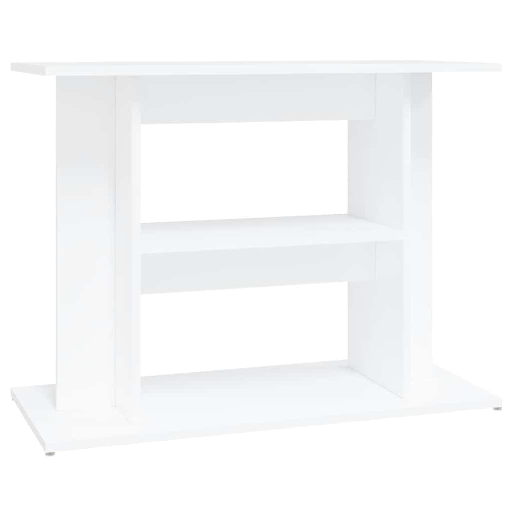 Supporto per Acquario 80x35x60 cm in Legno Multistrato Bianco — miniatura 2 di 8